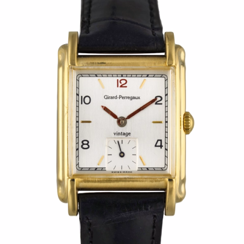 GIRARD PERREGAUX VINTAGE 2550 YELLOW GOLD 27 MM FULL SET YEAR 1994