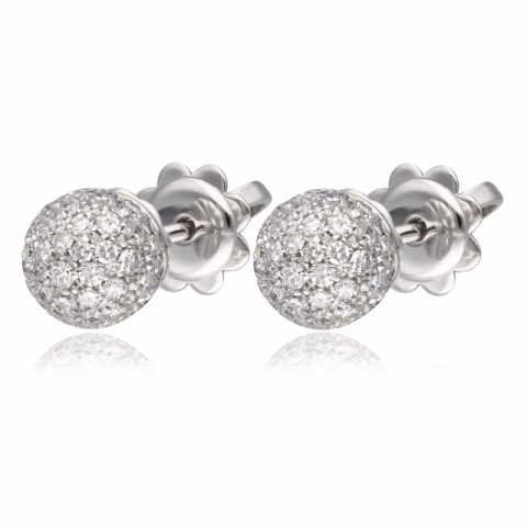 WHITE GOLD EARRING 1ct DIAMONDS 
