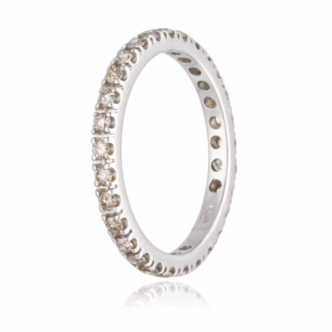 RING GIRODITO WHITE GOLD 18KT DIAMONDS 0.32ct 1.8GR SIZE 12 / 52