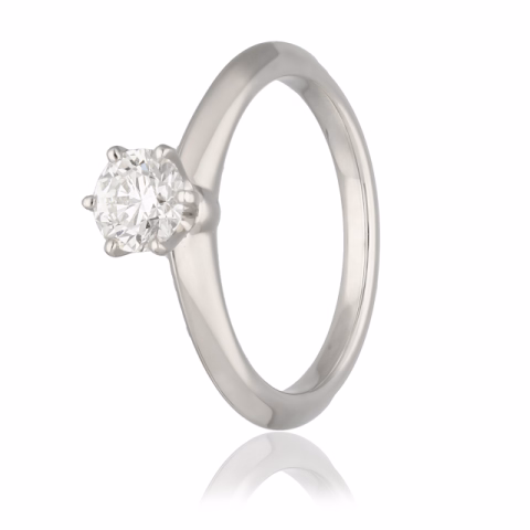 RING TIFFANY SOLITAIRE PLATINUM DIAMOND 0.57ct H / VVS1 SIZE 51.5 / 11.5 