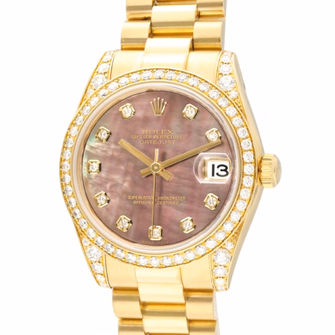 DATEJUST 178158 YELLOW GOLD 18KT MOTHER OF PEARL 31MM FULL SET 2010