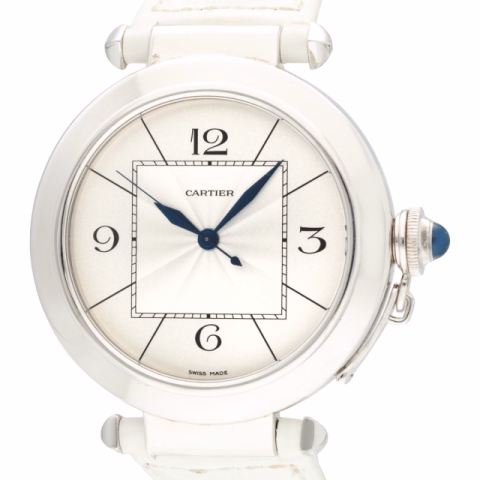 PASHA 2727 WHITE GOLD 18KT LEATHER STRAP 42MM