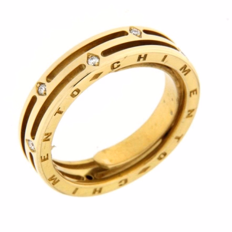 CHIMENTO YELLOW GOLD WEDDING RING WITH DIAMOND