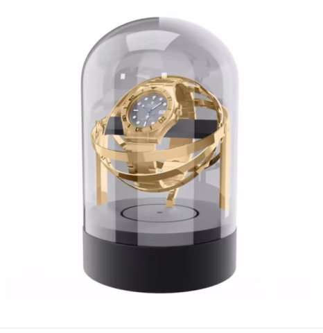 WATCH-WINDER/GOLD/GLASS