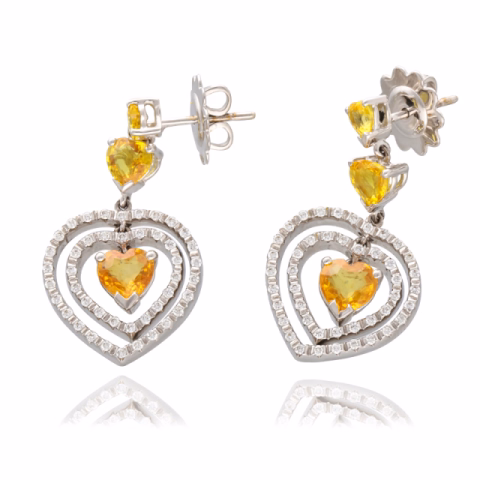 EARRINGS PASQUALE BRUNI FROWERS ROSE GOLD QUARZ 0.40ct DIAMONDS 