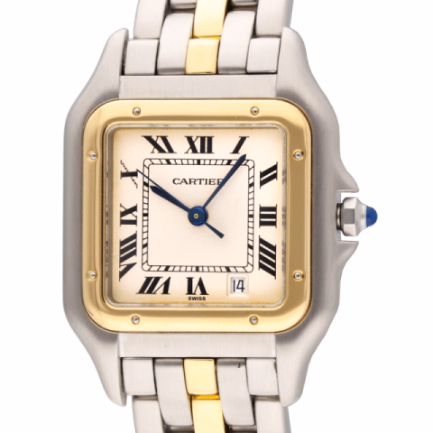 PANTHÈRE W25028B5 STAINLESS STEEL AND YELLOW GOLD 26.5 MM SERVICE 2009 YERA 1989