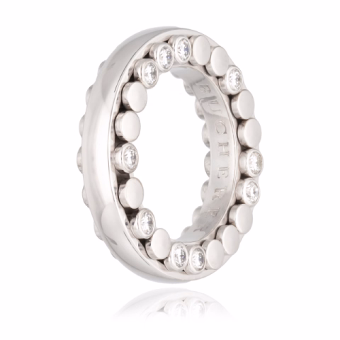 RING BUCHERER WHITE GOLD 18KT DIAMONDS 1.10ct WEIGHT 12.65GR SIZE 12 / 52