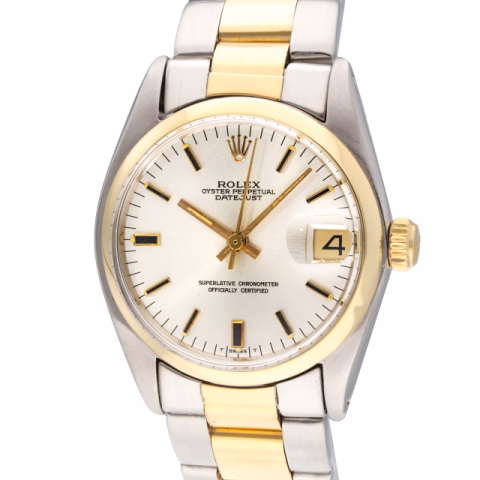 DATEJUST 6827 STAINLESS STEEL YELLOW GOLD DIAL SILVER 31 MM YEAR 1983