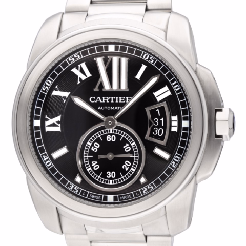 CALIBRE DE CARTIER 3389 STAINLESS STEEL 42 MM FULL SET 