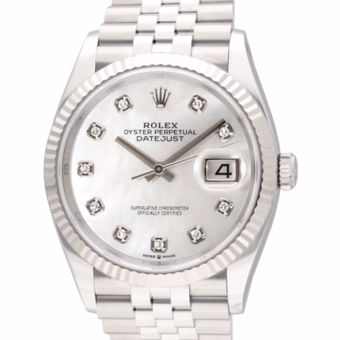 DATEJUST 126234 STAINLESS STEEL AND DIAL MOTHER-OF-PEARL 36 MM FULL SET NEW YEAR 2026