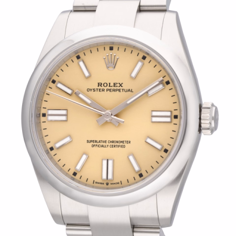 OYSTERSTEEL 134300 STAINLESS STEEL DIAL BEIGE FULL SET LIKE NEW YEAR 2025
