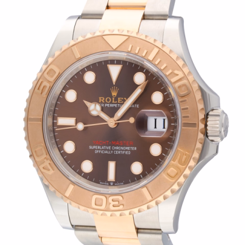 YACHT MASTER 126621 STAINLESS STEEL AND ROSE GOLD 40 MM FULL SET NEW YEAR 2025