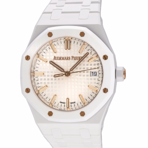 ROYAL OAK 77350CB.OO.1266CB.01 CERAMIC WHITE 34 MM FULL SET NEW YEAR 2026