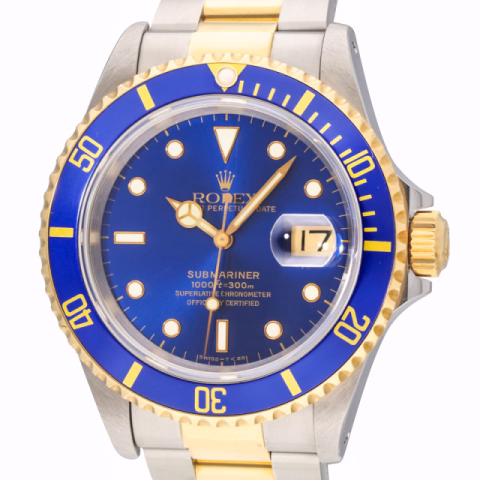 SUBMARINER NOS 11613 STAINLESS STEEL AND YELLOW GOLD 40 MM  FULL SET YEAR 1995