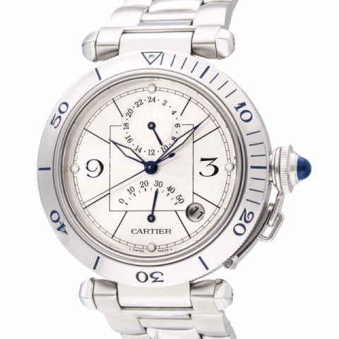 PASHA GMT POWER RESERVE W31037H3/2388 STAINLESS STEEL 38 MM YEAR 1997