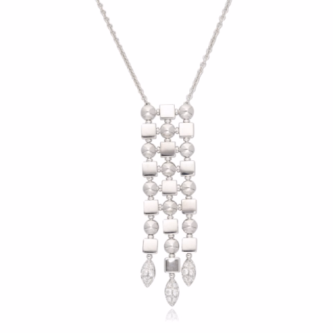 NECKLACE LUCéA WHITE GOLD 18KT DIAMONDS WEIGHT 22GR