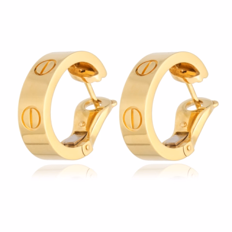 EARRING CARTIER LOVE YELLOW GOLD 18KT WEIGHT 12.6GR