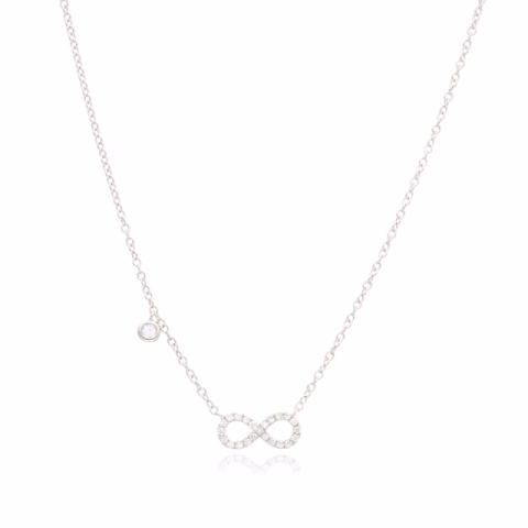 NECKLACE BUCHERER INFINITY WHITE GOLD 18KT DIAMONDS 0.125ct LENGHT MAX. 22CM WEIGHT 2.7GR
