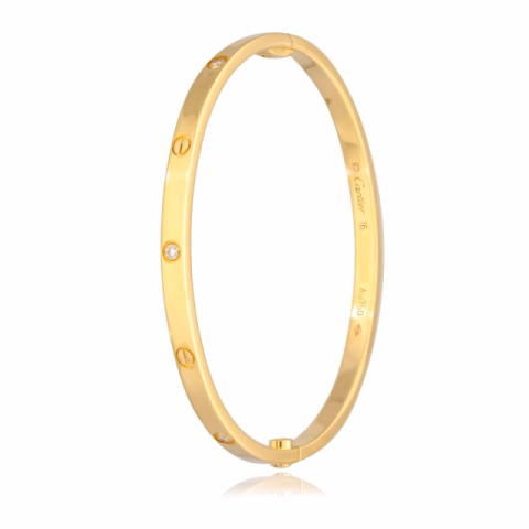 CARTIER BRACELET LOVE B6079717 YELLOW GOLD 17.6 GR  N°16 ORIGINAL BOX