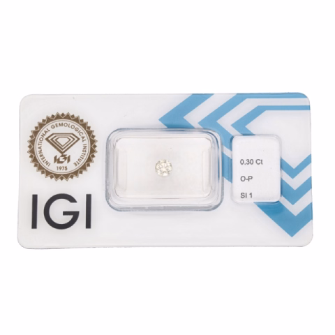 DIAMOND 0.30CT O-P SI1 4.26-4.28X2.69 MM CRTIFICATE 2024