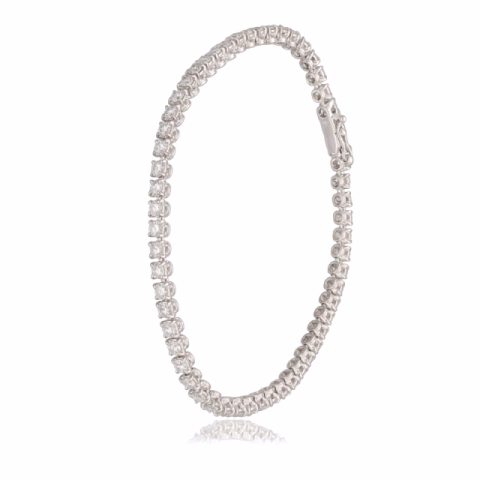 TENNIS BRACELET DIAMONDS 4 CT WEIGHT 10.50 GR LENGTH 20 CM