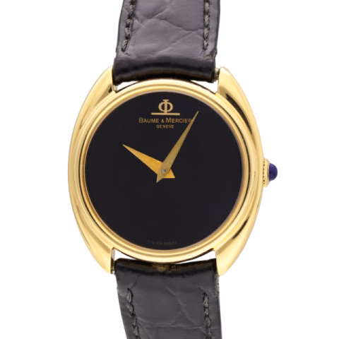 CLASSIC 36666 YELLOW GOLD 18KT ONYX DIAL 27MM MANUAL WINDING