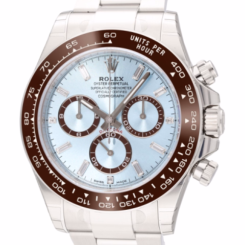 DAYTONA 126506 PLATIN FULL STICKERS BLUE DIAL DIAMOND INDEX FULL SET NEW 2025
