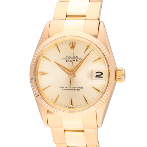 DATE ROSE GOLD 18KT ROSE SILVER DIAL 31MM AUTOMATIC MOVEMENT