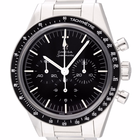 SPEEDMASTER ED WHITE 31130403001001 STAINLESS STEEL BLACK DIAL 39.7MM FULL SET YEAR 2021