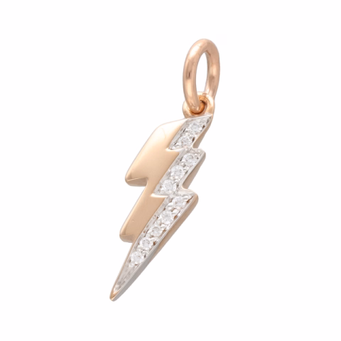 Pendant In 9kt Rose Gold With 0.10 White Diamonds