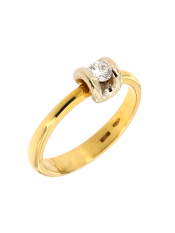 SOLITAIRE (0.20 CT) YELLOW AND WHITE GOLD