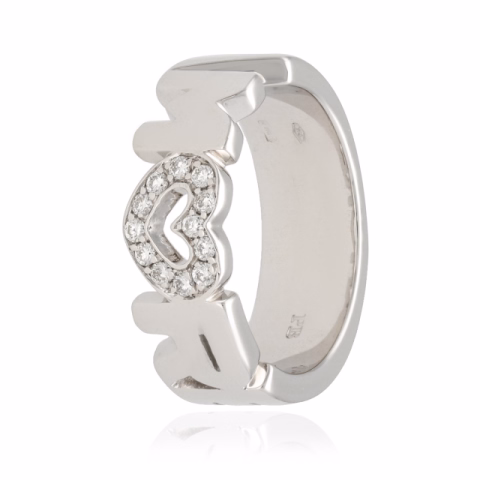 RING WHITE GOLD 18KT DIAMONDS 0.12ct G / VVS SIZE 15 / 55 WEIGHT 10.6GR