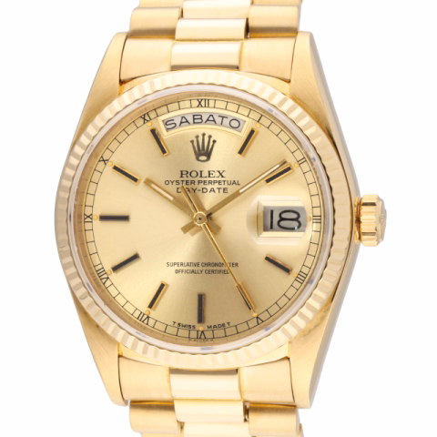 DAY-DATE 18038 YELLOW GOLD 36 MM FULL SET YEAR 2005