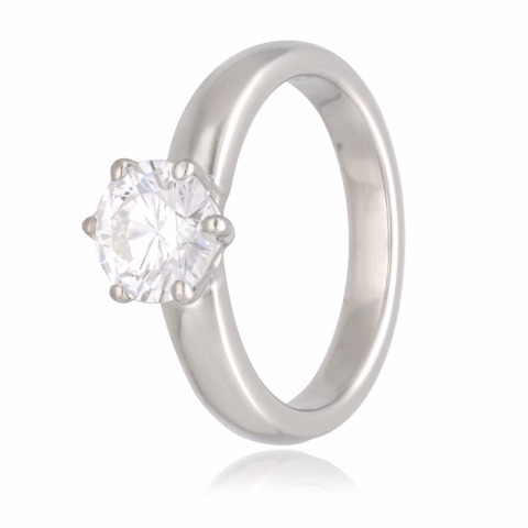 SOLITAIRE IN WHITE GOLD 18K 1.24ct D VS1 DIAMONDS