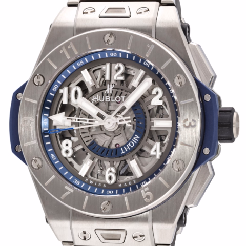 HUBLOT BIGBANG UNICO GMT 471.NX.7112.NX TITANIUM 45 MM POCHETTE