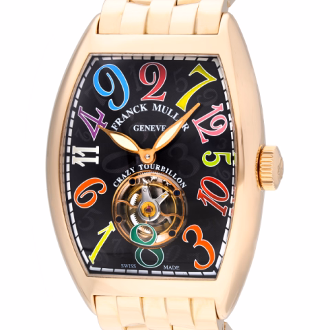 CINTRÉE CURVEUX CRAZY HOURS TOURBILLON COLOR DREAMS 8880 T CH COL DRM ROSE GOLD 39.6 MM FULL SET YEAR 2023