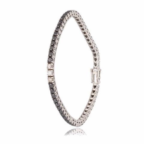 CHARLY ZENGER BRACELET TENNIS WHITE GOLD TOT 6.16 CT WEIGHT 16.60 GR LENGHT 19 CM CERTIFICATE AND ORIGINAL BOX