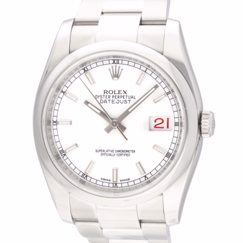 DATEJUST 116200 STAINLESS STEEL 36 MM FULL SET YEAR 2012