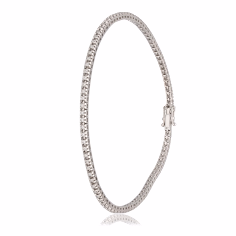 BRACELET TENNIS WHITE GOLD DIAMONDS 0.50 CT WEIGHT 7.90 GR LENGHT 20 CM 