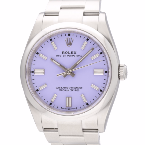 OYSTER PERPETUAL 126000 STAINLESS STEEL AND DIAL LAVENDER 36 MMFULL SET NEW YEAR 2026