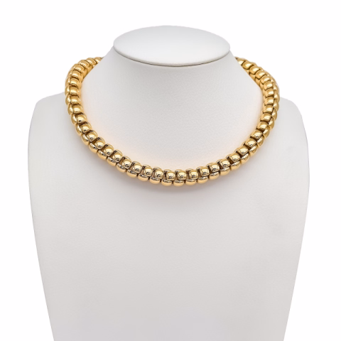FOPE COLLIER YELLOW GOLD WEIGHT 81.36 GR LENGHT 44 CM FULL SET 