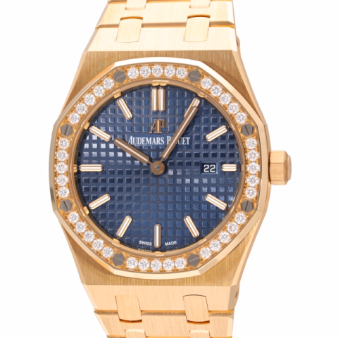 PIGUET ROYALOAK 67651OR.ZZ.1261OR.02 ROSE GOLD DIAMOND 33 MM FULL SET NEW 