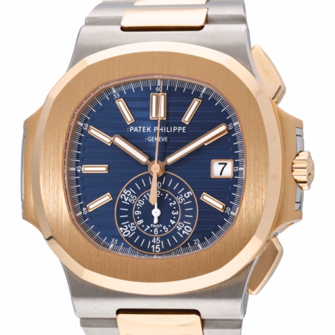 PATEK PHILIPPE NAUTILUS 5980/1AR-001 STAINLESS STEEL AND LUNETTE ROSE GOLD 40 MM FULL SET NEW YEAR 2023