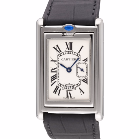 TANK BASCULANTE XL 2522/W1016055 STAINLESS STEEL IVORY DIAL AND NUMERAL ROMAN 26 MM ORIGINAL BOX