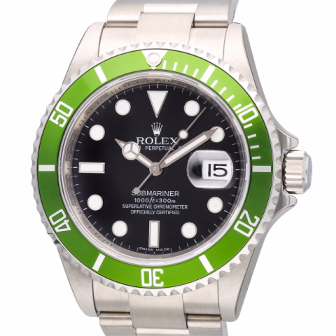 SUBMARINER 16610LV FAT FOUR STAINLESS STEEL 40 MM FULL SET NEW YEAR 2009